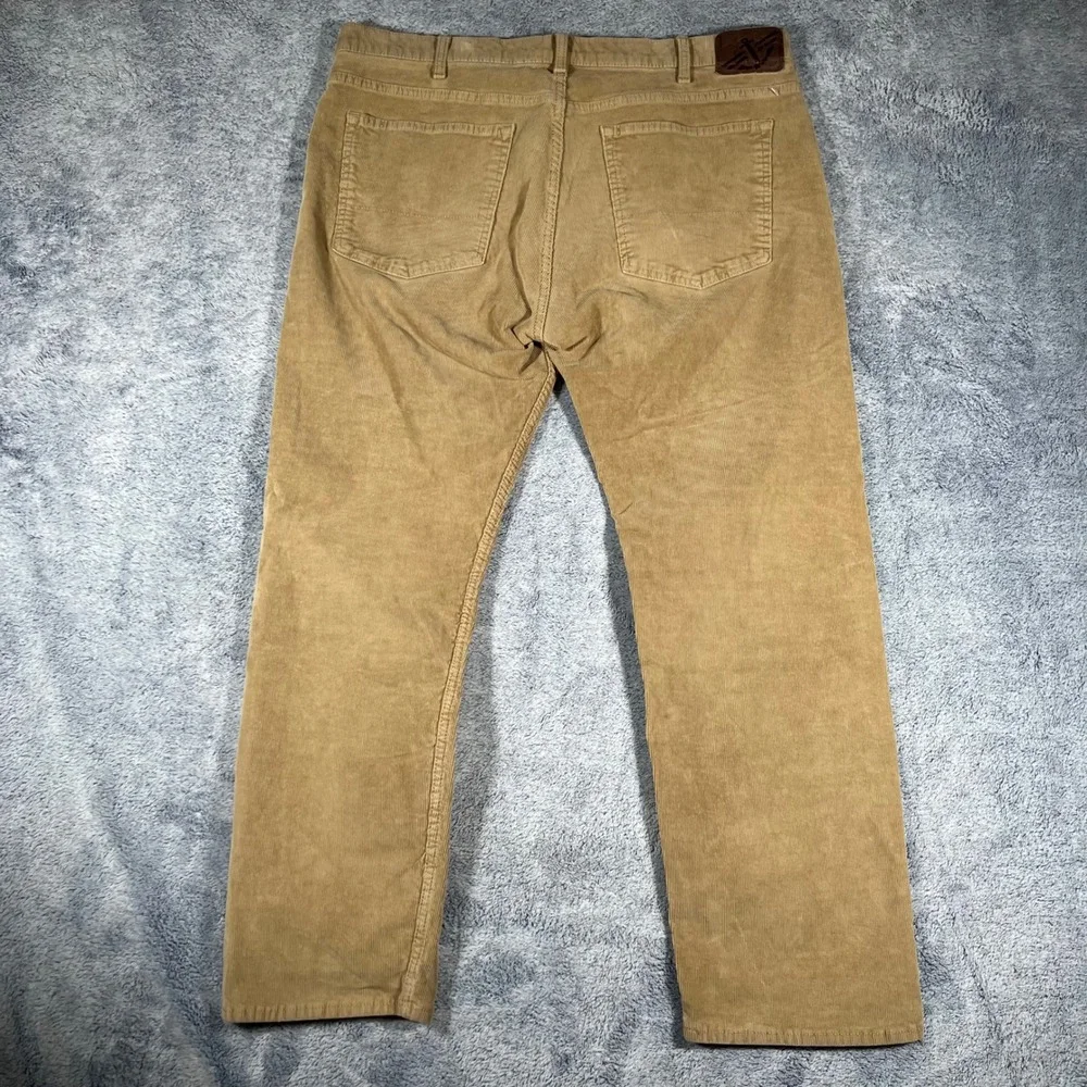 Dockers Mens Corduroy Pants Tan Khaki Straight Leg Stretch 38x30 (28)